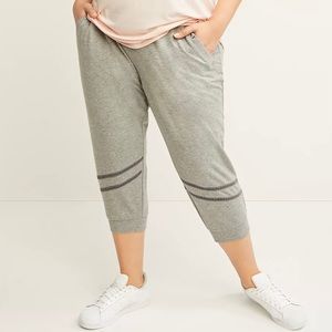Lane Bryant LIVI Grey Cropped Jogger Pant